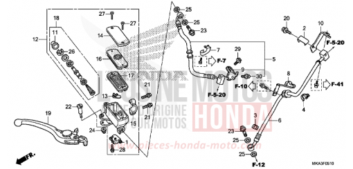 FRONT BRAKE MASTER CYLINDER (NC750XA/XD) NC750XDG de 2016